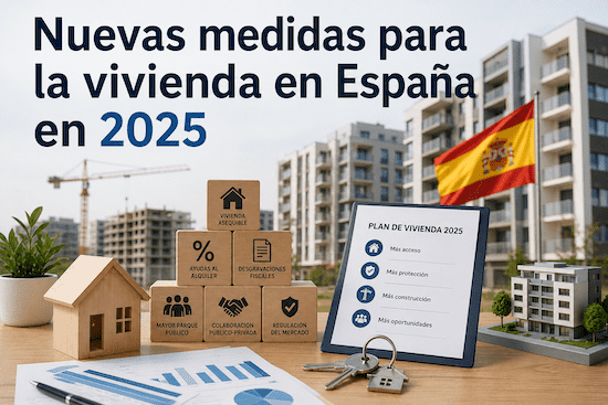 Nuevas medidas para la vivienda en España en 2025 con ayudas al alquiler, vivienda asequible e incentivos fiscales.