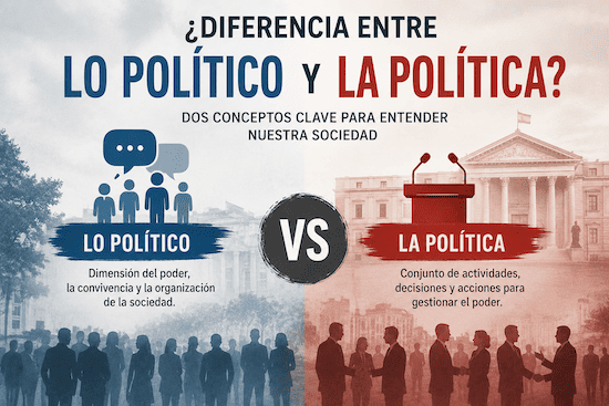 Diferencia entre lo político y la política en la sociedad actual