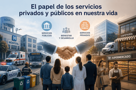 Servicios privados y públicos en la sociedad actual