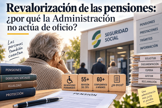 Revalorización de las pensiones y actuación de oficio de la Administración